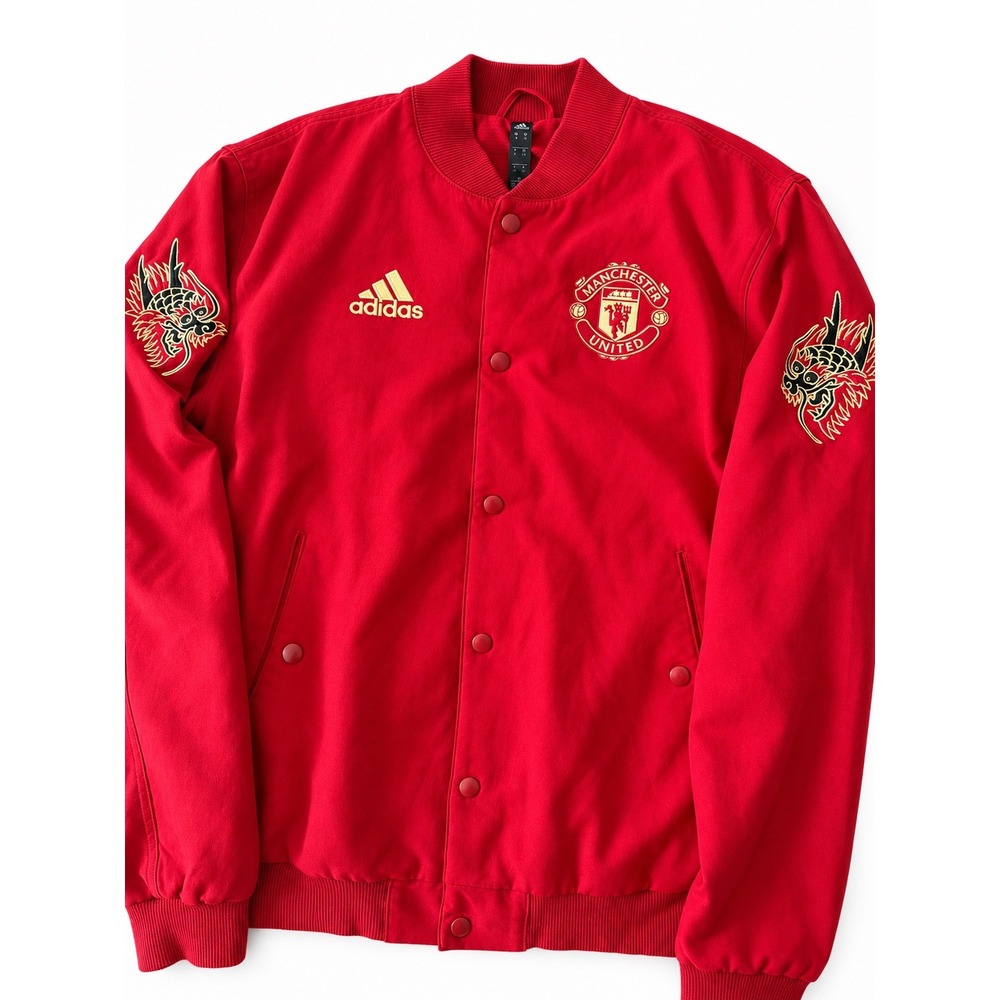 Adidas Manchester United CNY Dragon Bomber Jacket Red Mens Small GU6960